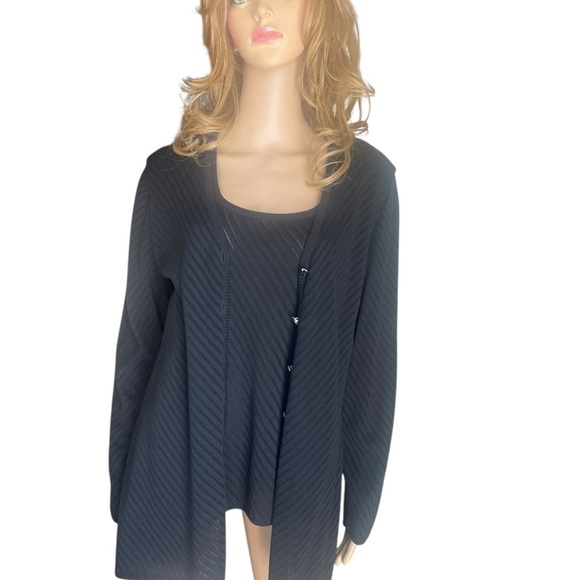 Escada black knit sweater and sleeveless top size 40/44 - Picture 5 of 14